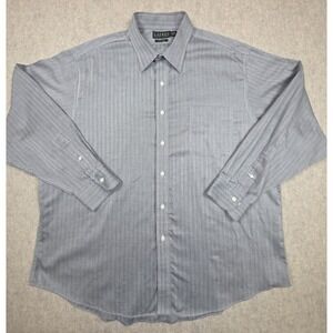 Lauren Ralph‎ Lauren Dress Shirt Herringbone Button Up Mens Size 18 34/35 (XXL)